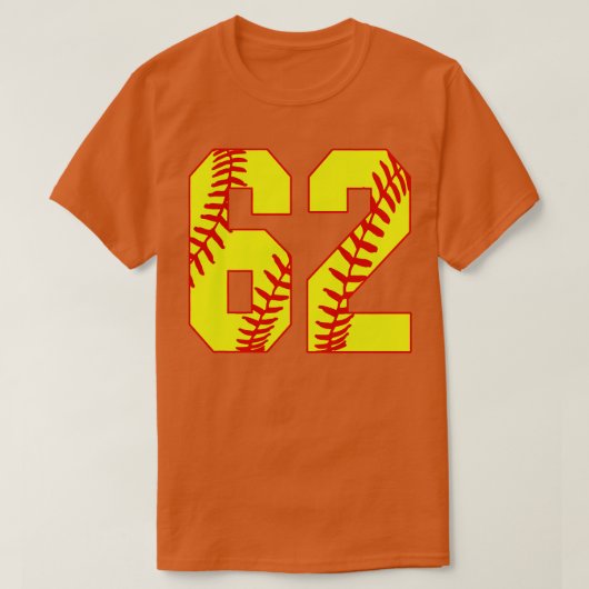 Fastpech Softball Nummer 62 62 Softball Shirt Jer (Design vorne)