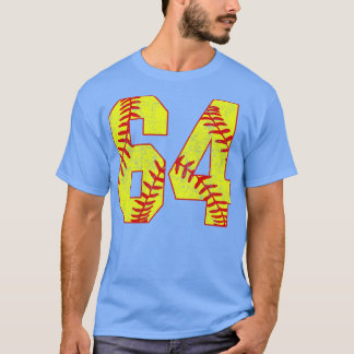 Fastpech Softball Nummer 64 64 Softball Jersey U T-Shirt