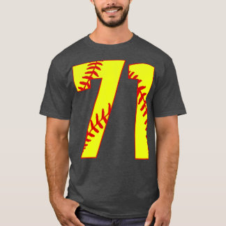 Fastpech Softball Nummer 71 71 Softball Jersey U T-Shirt
