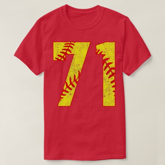 Fastpech Softball Nummer 71 71 Softball Shirt Jer (Design vorne)