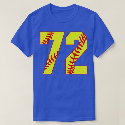 Fastpech Softball Nummer 72 72 Softball Jersey U T-Shirt (Design vorne)