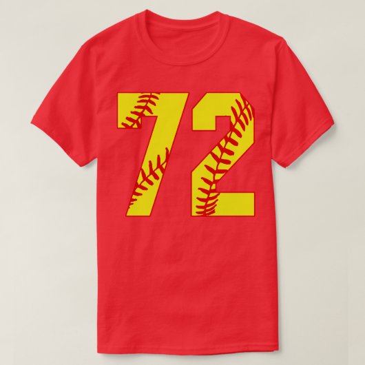 Fastpech Softball Nummer 72 72 Softball Jersey U T-Shirt (Design vorne)