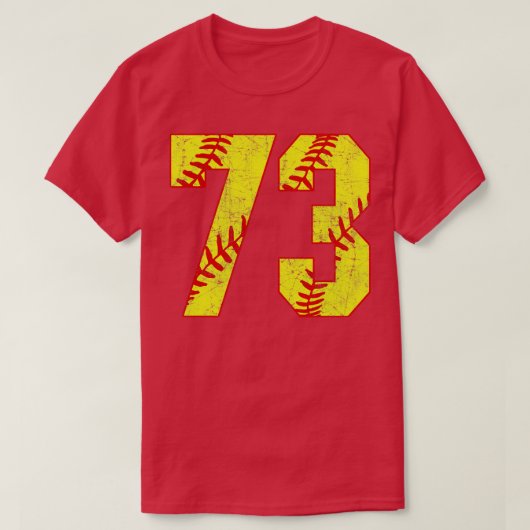 Fastpech Softball Nummer 73 73 Softball Jersey U T-Shirt (Design vorne)