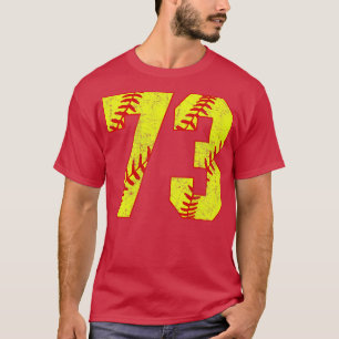Fastpech Softball Nummer 73 73 Softball Jersey U T-Shirt
