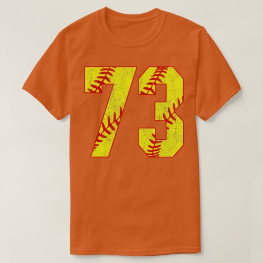 Fastpech Softball Nummer 73 73 Softball Shirt Jer (Design vorne)