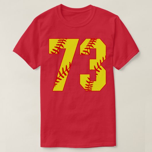 Fastpech Softball Nummer 73 73 Softball Shirt Jer (Design vorne)