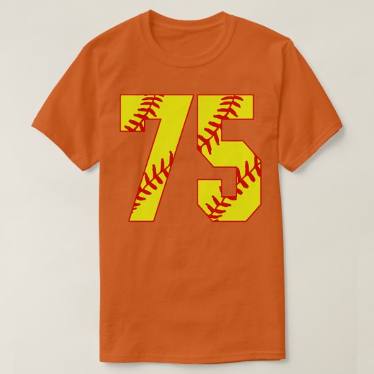 Fastpech Softball Nummer 75 75 Softball Jersey U T-Shirt (Design vorne)