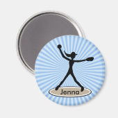 Fastpech Softball Pitcher Magnet (Vorderseite/Rückseite)