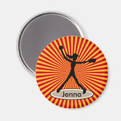 Fastpech Softball Pitcher Magnet (Vorderseite/Rückseite)