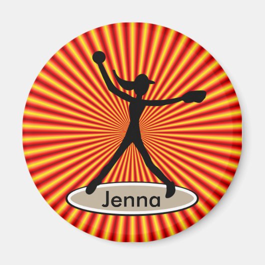 Fastpech Softball Pitcher Magnet (Vorne)