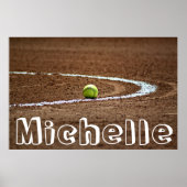 Fastpech Softball Player Individuelle Name/Textpos Poster (Vorne)