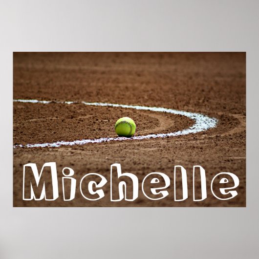 Fastpech Softball Player Individuelle Name/Textpos Poster (Vorne)