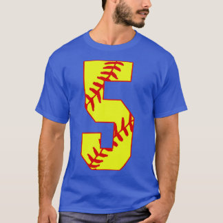 Fastpei Softball Nummer 5 5 Softball Jersey Uni T-Shirt
