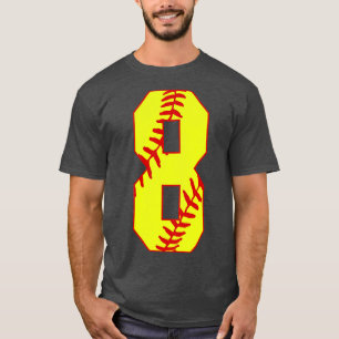 Fastpei Softball Nummer 8 8 Softball Jersey Uni T-Shirt