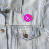 Fastpitch Silhouette-Knopf-Rosa Button (Beispiel)