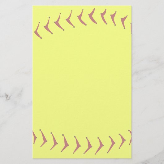 Fastpitch Softball-Briefpapier Briefpapier (Vorderseite)