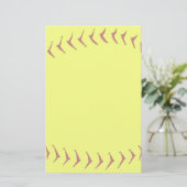 Fastpitch Softball-Briefpapier Briefpapier (Stehend Vorderseite)