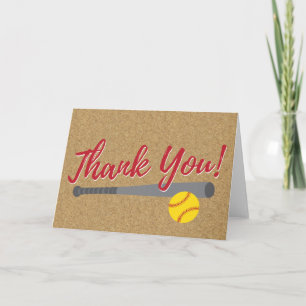 Fastpitch Softball Danke Karte- GraphicLoveShop
