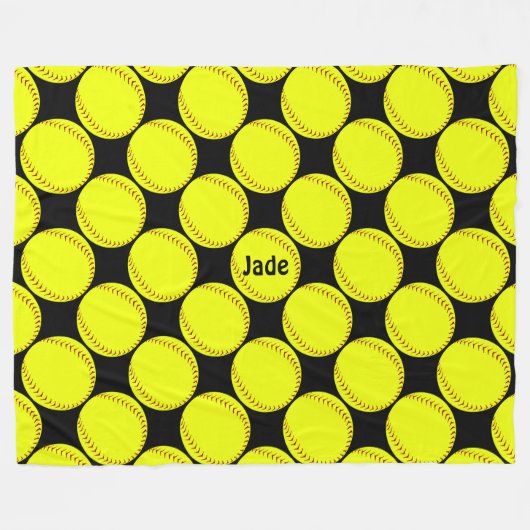 Fastpitch Softball-Decke Fleecedecke (Vorderseite (Horizontal))