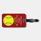 Fastpitch Softball-Gepäckanhänger Gepäckanhänger (Rückseite horizontal)
