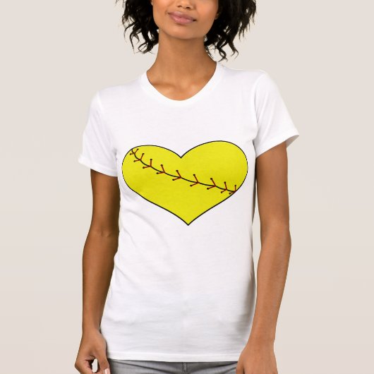 Fastpitch Softball-Herz-T - Shirt (Vorderseite)