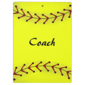 Fastpitch Softball-Klemmbrett Klemmbrett (Rückseite)