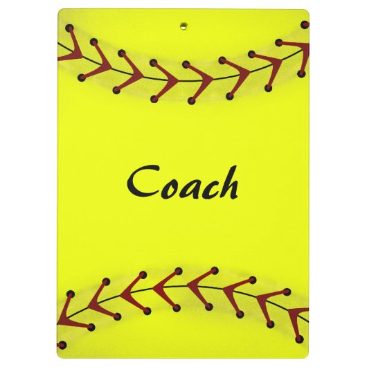 Fastpitch Softball-Klemmbrett Klemmbrett (Rückseite)