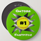 Fastpitch Softball-Knopf Button (Vorne & Hinten)