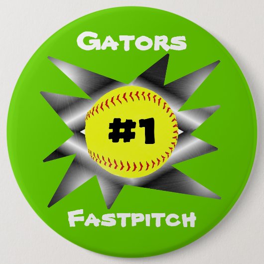 Fastpitch Softball-Knopf Button (Vorderseite)