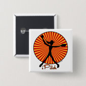 Fastpitch Softball-Krug-Knopf Button (Vorne & Hinten)