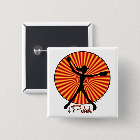 Fastpitch Softball-Krug-Knopf Button (Vorne & Hinten)