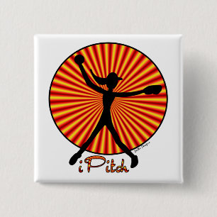 Fastpitch Softball-Krug-Knopf Button