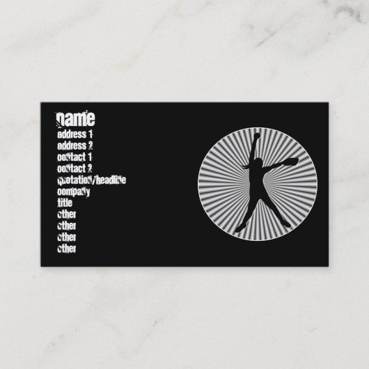 Fastpitch Softball-Krug-Visitenkarten Visitenkarte (Vorderseite)