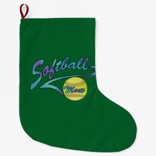 Fastpitch-Softball-Mama-Athletic-Tail Großer Weihnachtsstrumpf
