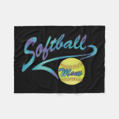 Fastpitch Softball-Mama-athletischer Schwanz Fleecedecke (Vorderseite (Horizontal))
