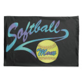 Fastpitch Softball-Mama-athletischer Schwanz Kissenbezug (Rückseite)