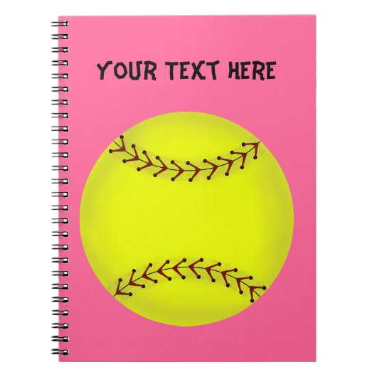 Fastpitch Softball-Notizbuch Notizblock (Vorderseite)