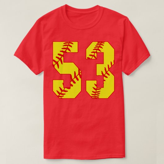 Fastpitch Softball Nummer 53 53 Softball Trikot U T-Shirt (Design vorne)