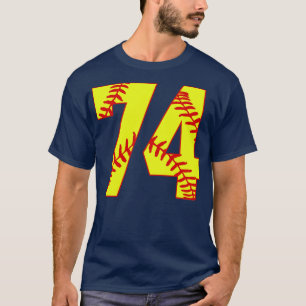 Fastpitch Softball Nummer 74 74 Softball Trikot U T-Shirt