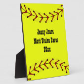 Fastpitch Softball Plaque Fotoplatte (Seite)