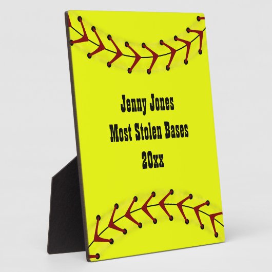 Fastpitch Softball Plaque Fotoplatte (Seite)