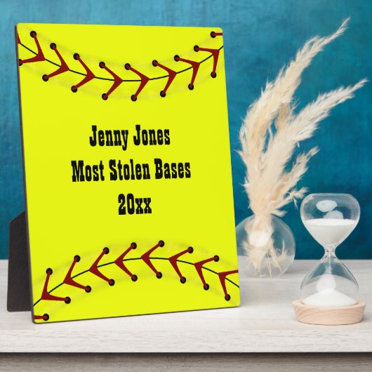 Fastpitch Softball Plaque Fotoplatte (Seite)