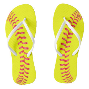 Fastpitch Softball Player Spaß Sport Frauen Badesandalen
