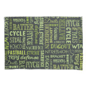 Fastpitch Softball-Spiel-Tafel-Wörter Kissenbezug (Vorderseite)