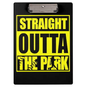 Fastpitch Softball Straight Outta The Park Klemmbrett