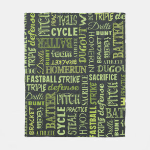 Fastpitch Softball-Tafel-Ausdrücke Fleecedecke