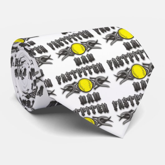 Fastpitch Softball-Vater Stammes- Krawatte (Gerollt)