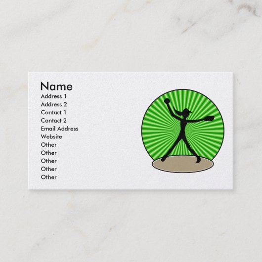 Fastpitch Softball-Visitenkarte Visitenkarte (Vorderseite)