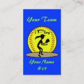 Fastpitch Softball-Visitenkarten Visitenkarte (Rückseite)