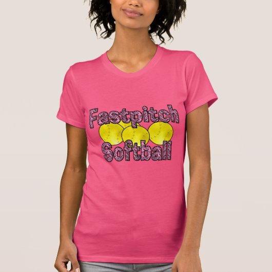 Fastpitch Softballzebra-Art-T - Shirt (Vorderseite)